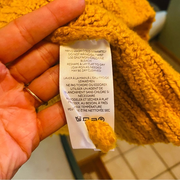 Anthropologie Pilcro Cowl Neck Sweater In Golden Rod - Picture 7 of 8